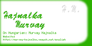 hajnalka murvay business card